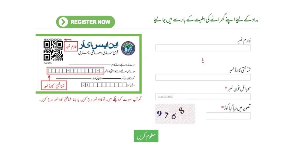 Ehsaas NSER Survey Online Registration Check