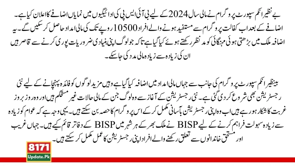 BISP Payment Increased in 2024